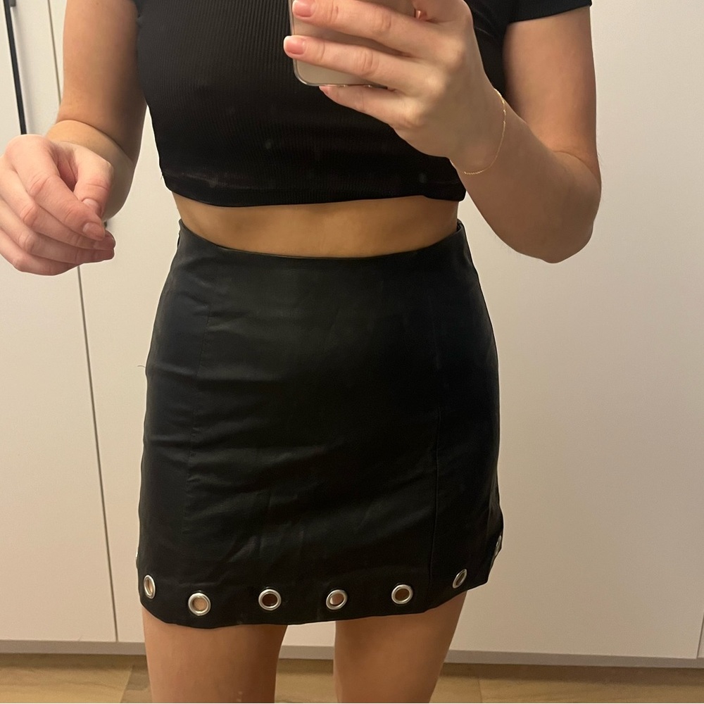 Faux Leather Skirt